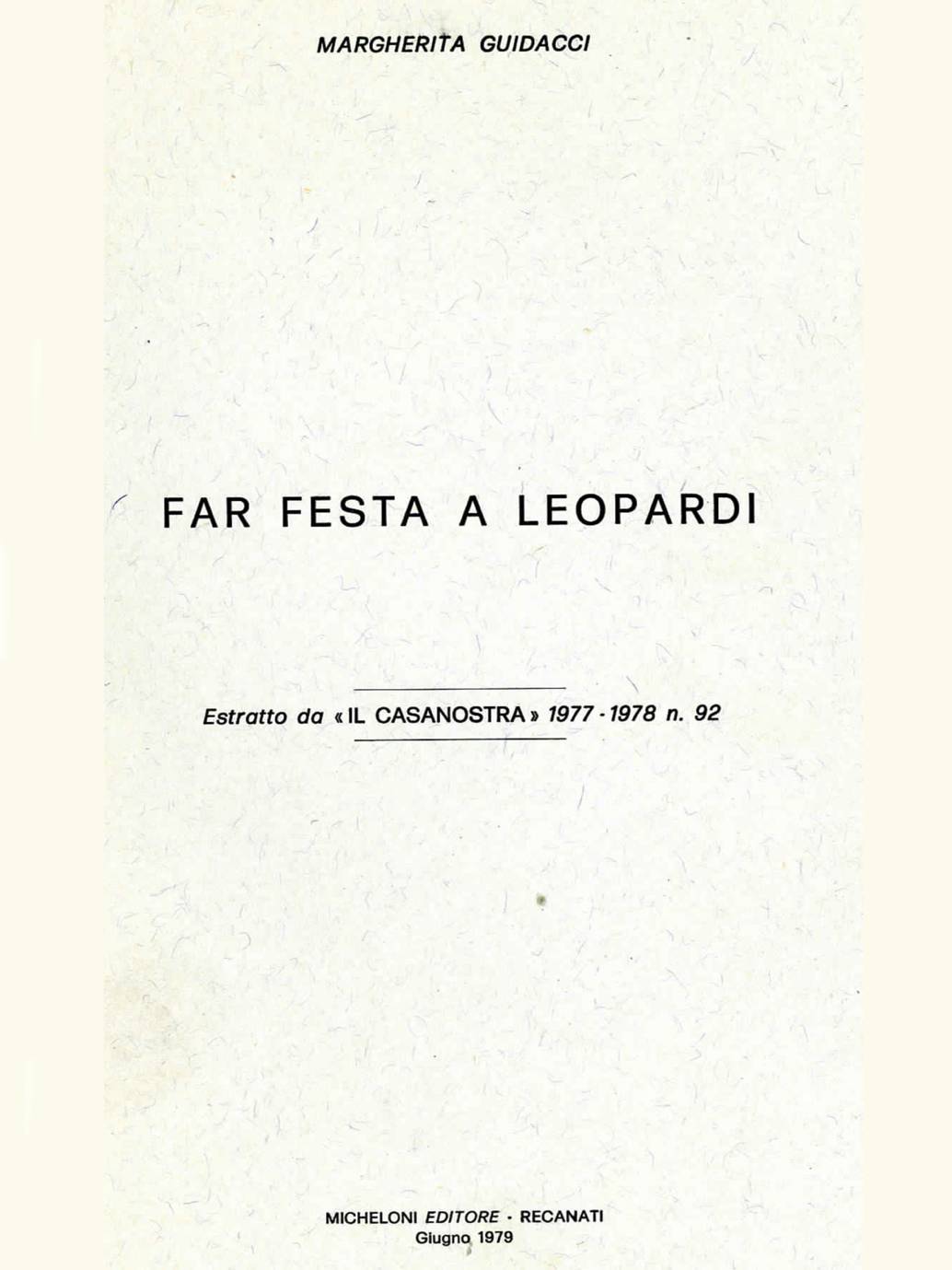 Prosa Leopardi Copertina Saggio